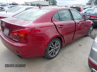 2008 Lexus IS with VIN JTHBK262685079680, listed as a IAAI auction lot 41852665 with 145,500 mi miles. Bid and sale history available at carsss.com. Image 4.