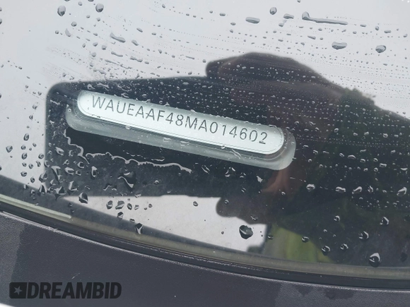 2021 Audi A4 S line Premium Plus with VIN WAUEAAF48MA014602, listed as a IAAI auction lot 41558351 with 44,229 mi miles and . Bid and sale history available at DreamBid. Image 17.