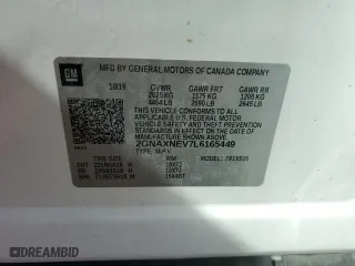 2020 Chevrolet Equinox Premier with VIN 2GNAXNEV7L6165449, listed as a Copart auction lot 47382675 with 73,261 mi miles and Non Repairable. Bid and sale history available at carsss.com. Image 13.