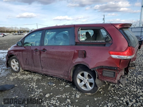 2012 Toyota Sienna with VIN 5TDZK3DC0CS222689, listed as a Copart auction lot 42884635 with 126,307 mi miles and Salvage Title. Bid and sale history available at carsss.com. Image 2.