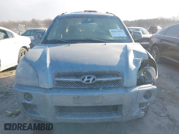 2007 Hyundai Tucson GLS with VIN KM8JM12B97U496766, listed as a IAAI auction lot 41071563 with 109,382 mi miles. Bid and sale history available at carsss.com. Image 12.