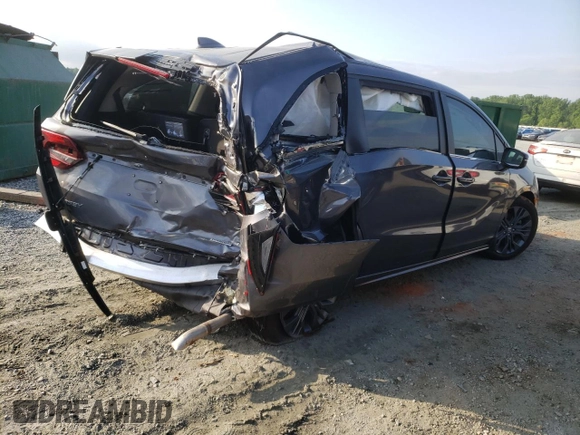 2025 Honda Odyssey Touring с VIN 5FNRL6H82SB008424, выставлен на аукционе Copart как лот 56060855 с пробегом Не указан миль и Списание • Salvage title. История ставок и продаж доступна на DreamBid. Изображение 3.