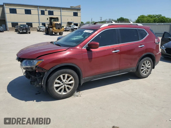 2019 Nissan Rogue SV with VIN 5N1AT2MT2KC798154, listed as a Copart auction lot 52115855 with 82,169 mi miles and Salvage Title. Bid and sale history available at DreamBid. Image 1.