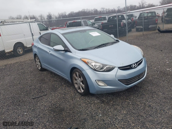 2012 Hyundai Elantra GLS with VIN KMHDH4AE5CU193394, listed as a IAAI auction lot 41835127 with 166,472 mi miles. Bid and sale history available at carsss.com. Image 1.