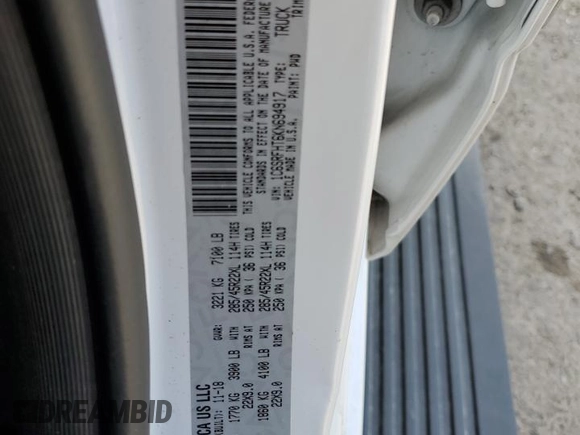 2019 Ram 1500 Limited z VIN 1C6SRFHT6KN694917, wystawiony jako Copart lot #53945635 z przebiegiem 94 954 mil mil oraz Szkoda całkowita • Salvage title. Historia ofert i sprzedaży dostępna na DreamBid. Obrazek 13.