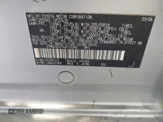 2006 Toyota RAV4 Sport z VIN JTMBD32V366010048, wystawiony jako IAAI lot #42253991 z przebiegiem 271 034 mil mil oraz . Historia ofert i sprzedaży dostępna na DreamBid. Obrazek 9.