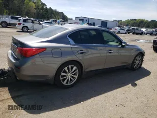 2014 Infiniti Q50 Premium with VIN JN1BV7AP5EM681046, listed as a Copart auction lot 50008295 with 155,649 mi miles and Salvage Title. Bid and sale history available at carsss.com. Image 3.
