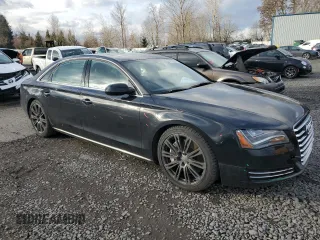 2014 Audi A8 4.0T with VIN WAUR2AFD5EN007518, listed as a Copart auction lot 44523935 with 108,277 mi miles and Salvage title. Bid and sale history available at DreamBid. Image 4.
