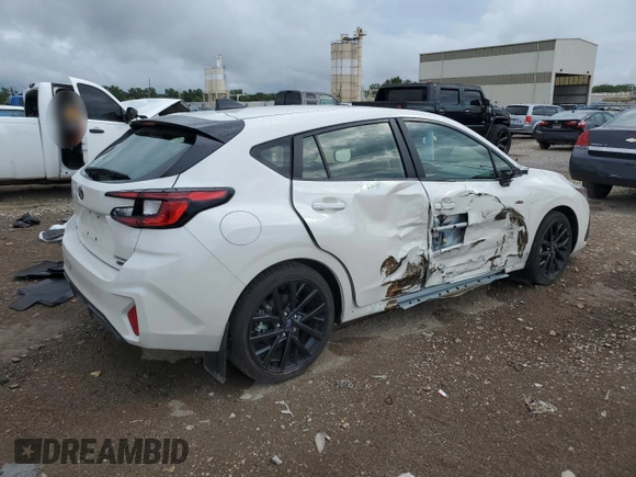 2024 Subaru Impreza RS with VIN JF1GUHHC0R8350698, listed as a Copart auction lot 69672104 with 1,805 mi miles and Salvage Title. Bid and sale history available at carsss.com. Image 3.