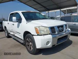 2005 Nissan Titan LE with VIN 1N6AA07BX5N573584, listed as a IAAI auction lot 42709369 with 221,492 mi miles and . Bid and sale history available at DreamBid. Image 1.