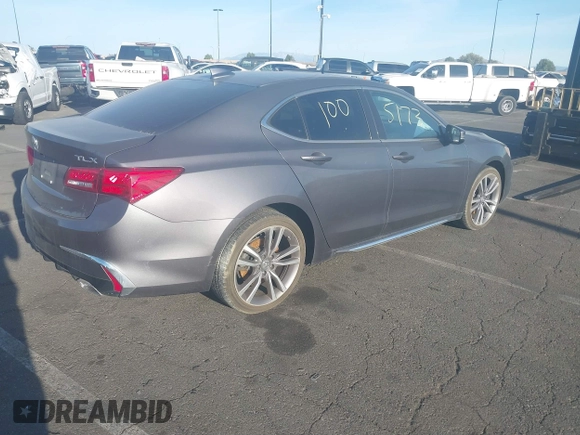 2019 Acura TLX w/Technology Pkg with VIN 19UUB2F41KA002372, listed as a IAAI auction lot 41275173 with 77,758 mi miles. Bid and sale history available at carsss.com. Image 4.