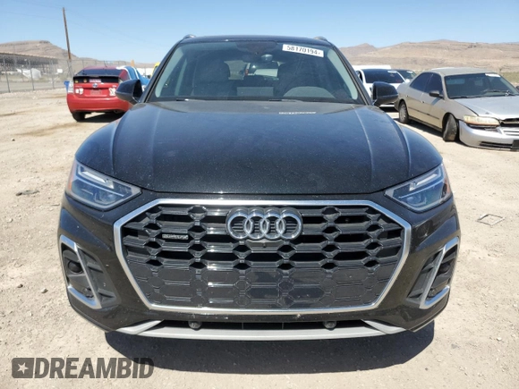 2022 Audi Q5 S line Premium Plus with VIN WA1EAAFYXN2127351, listed as a Copart auction lot 58170194 with 40,565 mi miles and Salvage title. Bid and sale history available at DreamBid. Image 5.