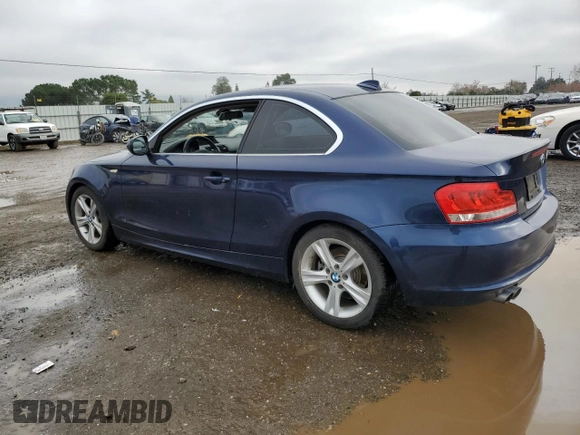 2012 BMW 1 Series 128i with VIN WBAUP7C58CVP23824, listed as a Copart auction lot 85581654 with 81,587 mi miles and Salvage title. Bid and sale history available at DreamBid. Image 2.