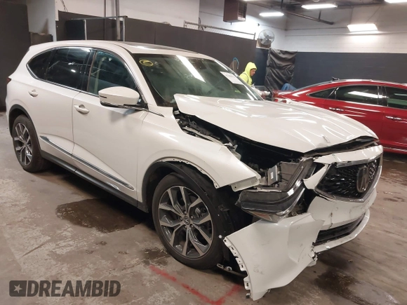 2023 Acura MDX w/Technology Package with VIN 5J8YE1H40PL041191, listed as a IAAI auction lot 41390022 with 6,074 mi miles. Bid and sale history available at carsss.com. Image 1.