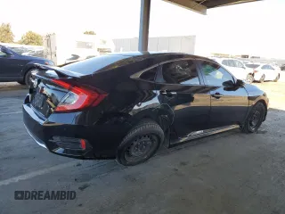 2020 Honda Civic LX with VIN 19XFC2F67LE207134, listed as a Copart auction lot 47595325 with 46,904 mi miles and Salvage Title. Bid and sale history available at DreamBid. Image 3.
