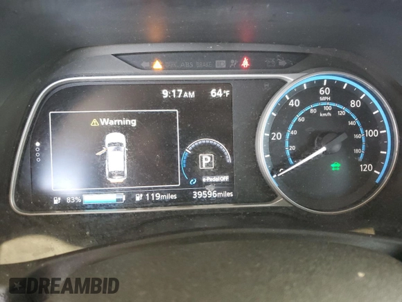 2018 Nissan LEAF SV с VIN 1N4AZ1CP4JC314622, выставлен на аукционе Copart как лот 53328835 с пробегом 39 596 миль миль и Списание • Salvage title. История ставок и продаж доступна на DreamBid. Изображение 9.