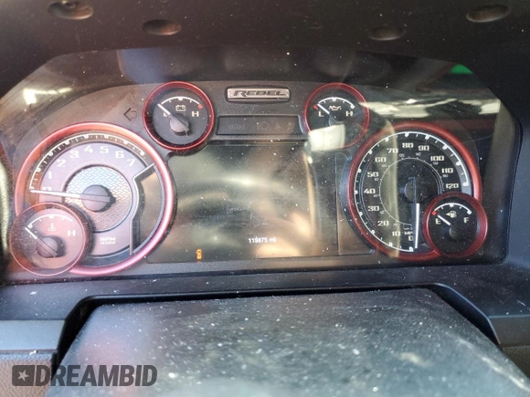 2015 Ram 1500 Rebel z VIN 1C6RR7YT7FS771791, wystawiony jako Copart lot #49873094 z przebiegiem 119 875 mil mil oraz Szkoda całkowita • Salvage title. Historia ofert i sprzedaży dostępna na DreamBid. Obrazek 9.