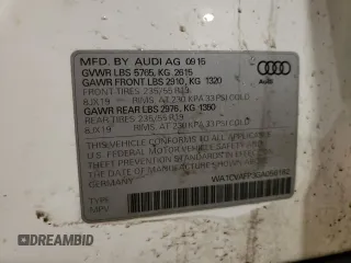2016 Audi Q5 Premium Plus with VIN WA1CVAFP3GA056182, listed as a Copart auction lot 88791535 with 145,018 mi miles and Salvage title. Bid and sale history available at DreamBid. Image 15.