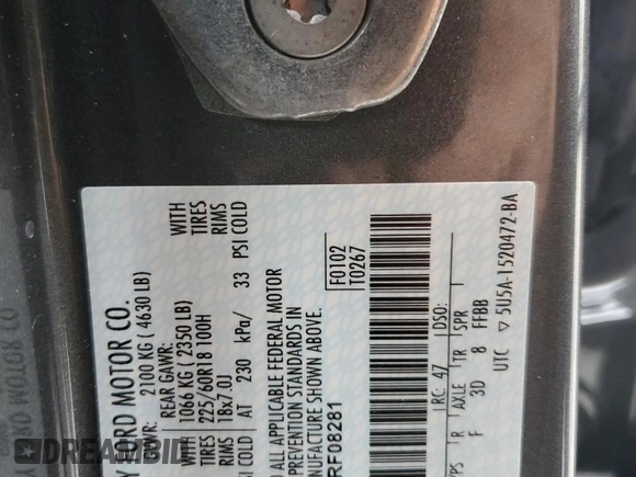 2024 Ford Bronco Sport Outer Banks with VIN 3FMCR9C68RRF08281, listed as a Copart auction lot 56272655 with Not provided miles and Salvage title. Bid and sale history available at DreamBid. Image 13.