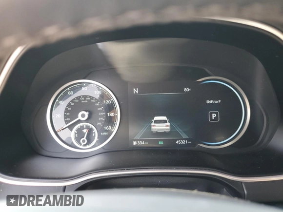 2021 Genesis GV80 with VIN KMUHB4SB5MU040802, listed as a Copart auction lot 71497074 with 45,321 mi miles and Salvage title. Bid and sale history available at DreamBid. Image 9.