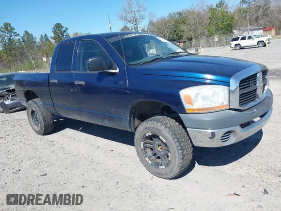 2006 Dodge 1500 SLT with VIN 1D7HU18N76S653621, listed as a IAAI auction lot 41820904 with 191,906 mi miles and . Bid and sale history available at DreamBid. Image 1.