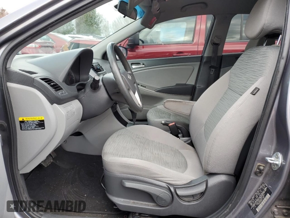 2015 Hyundai Accent GLS with VIN KMHCT4AEXFU817530, listed as a Copart auction lot 84663344 with 125,410 mi miles and Salvage Title. Bid and sale history available at carsss.com. Image 7.