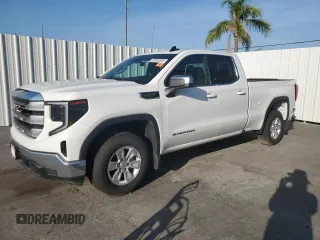 2024 GMC Sierra 1500 SLE with VIN 1GTRUBED2RZ302630, listed as a Copart auction lot 58389095 with 5,940 mi miles and Salvage title. Bid and sale history available at DreamBid. Image 1.