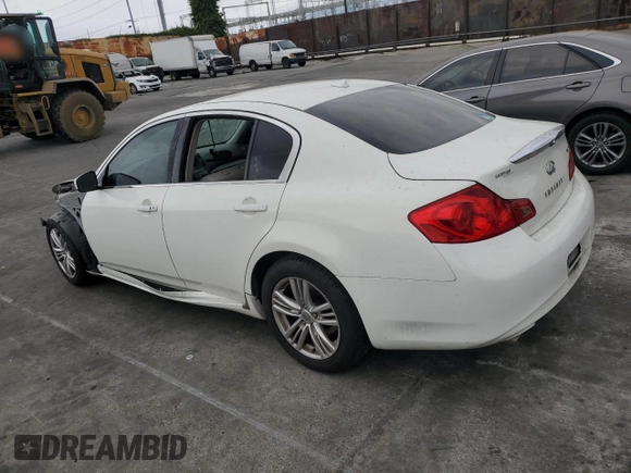 2012 Infiniti G25 Journey with VIN JN1DV6AP1CM701275, listed as a Copart auction lot 54253555 with 113,662 mi miles and Salvage title. Bid and sale history available at DreamBid. Image 2.
