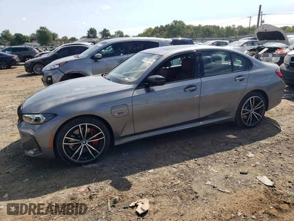 2023 BMW 3 Series 330e xDrive with VIN 3MW39FS02P8D01319, listed as a Copart auction lot 67836734 with 12,883 mi miles and Salvage Title. Bid and sale history available at carsss.com. Image 1.