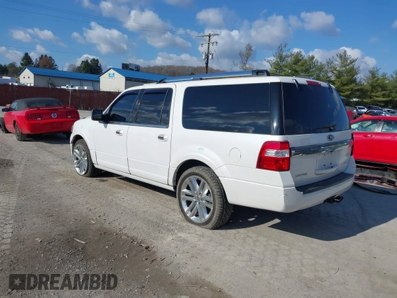 2015 Ford Expedition Max Limited with VIN 1FMJK1KT7FEF49326, listed as a IAAI auction lot 41876662 with 53,587 mi miles. Bid and sale history available at carsss.com. Image 3.