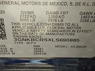 2020 Chevrolet Blazer LT with VIN 3GNKBCRSXLS690885, listed as a IAAI auction lot 42093344 with 61,608 mi miles and . Bid and sale history available at DreamBid. Image 9.