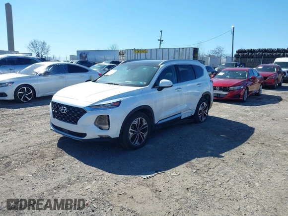 2019 Hyundai Santa Fe Ultimate with VIN 5NMS5CAA0KH067753, listed as a IAAI auction lot 41884396 with 31,343 mi miles and . Bid and sale history available at DreamBid. Image 2.