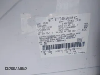 2020 Ford Edge SEL с VIN 2FMPK3J92LBB50181, выставлен на аукционе IAAI как лот 42315954 с пробегом Не указан миль и . История ставок и продаж доступна на DreamBid. Изображение 9.