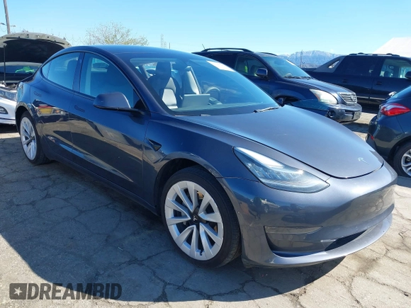 2022 Tesla Model 3 with VIN 5YJ3E1EA8NF241691, listed as a IAAI auction lot 41742584 with 70,375 mi miles and . Bid and sale history available at DreamBid. Image 1.