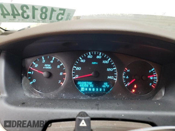 2008 Chevrolet Impala LT with VIN 2G1WT58K981324447, listed as a Copart auction lot 51813445 with 48,358 mi miles and Salvage Title. Bid and sale history available at DreamBid. Image 9.