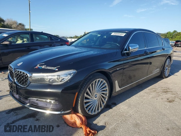 2017 BMW 7 Series 740i xDrive with VIN WBA7E4C34HGU99964, listed as a Copart auction lot 69808464 with 93,423 mi miles and Non Repairable. Bid and sale history available at carsss.com. Image 1.