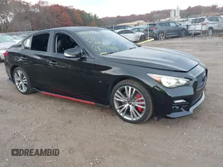 2014 Infiniti Q50 Premium with VIN JN1BV7AR0EM680114, listed as a IAAI auction lot 40804273 with 120,586 mi miles and . Bid and sale history available at DreamBid. Image 1.