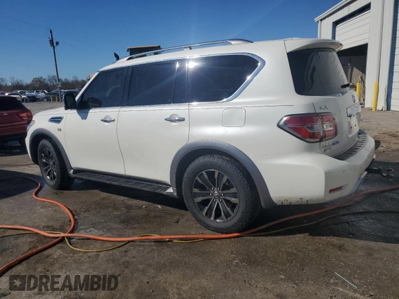 2018 Nissan Armada Platinum with VIN JN8AY2NE1J9731535, listed as a Copart auction lot 88420735 with 116,693 mi miles and Salvage Title. Bid and sale history available at carsss.com. Image 2.