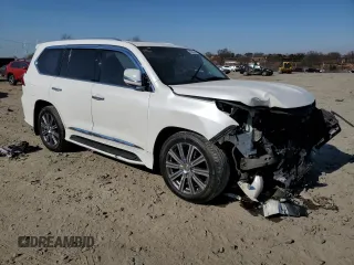 2017 Lexus LX with VIN JTJHY7AX8H4240706, listed as a Copart auction lot 48542445 with 116,807 mi miles and Salvage Title. Bid and sale history available at carsss.com. Image 4.