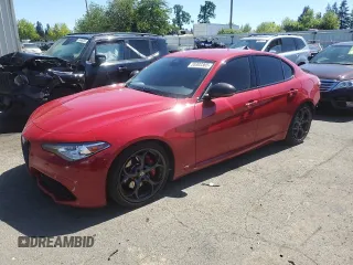 2017 Alfa Romeo Giulia Ti with VIN ZARFAECN4H7544103, listed as a Copart auction lot 55302365 with 75,341 mi miles and Salvage title. Bid and sale history available at DreamBid. Image 1.