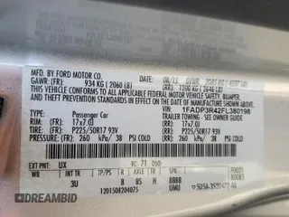 2015 Ford Focus Electric с VIN 1FADP3R42FL380198, выставлен на аукционе Copart как лот 64259355 с пробегом 43 566 миль миль и Чистый • Clean title. История ставок и продаж доступна на DreamBid. Изображение 12.