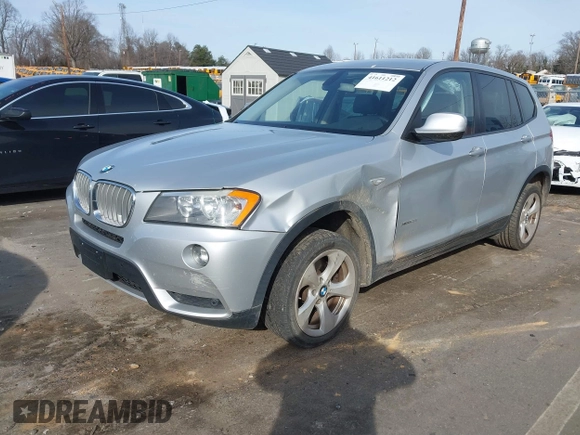2012 BMW X3 28i with VIN 5UXWX5C58CL729049, listed as a IAAI auction lot 41611212 with 191,583 mi miles and . Bid and sale history available at DreamBid. Image 2.