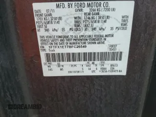 2011 Ford F-150 XL with VIN 1FTFX1ET7BFC26549, listed as a Copart auction lot 67026885 with 173,881 mi miles and Clean title. Bid and sale history available at DreamBid. Image 12.