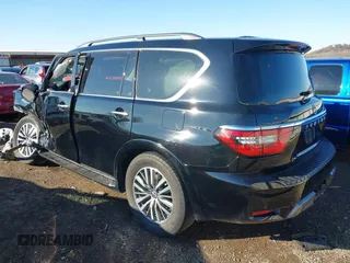 2021 Nissan Armada SV with VIN JN8AY2ACXM9145828, listed as a IAAI auction lot 41336646 with 108,603 mi miles. Bid and sale history available at carsss.com. Image 3.