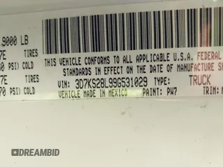 2009 Dodge 2500 SLT with VIN 3D7KS28L99G531029, listed as a IAAI auction lot 41515019 with 188,644 mi miles and . Bid and sale history available at DreamBid. Image 9.