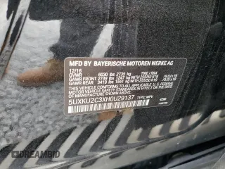 2017 BMW X6 xDrive35i with VIN 5UXKU2C3XH0U29137, listed as a Copart auction lot 69029963 with 109,065 mi miles. Bid and sale history available at carsss.com. Image 13.