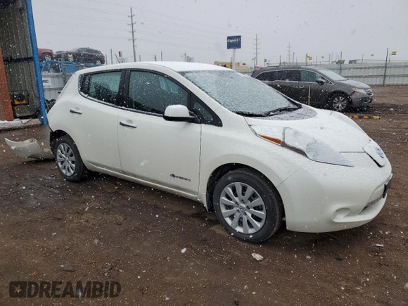 2017 Nissan LEAF S with VIN 1N4BZ0CP0HC301858, listed as a Copart auction lot 52123115 with 46,148 mi miles and Salvage Title. Bid and sale history available at carsss.com. Image 4.