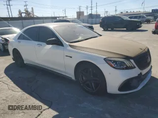 2018 Mercedes-Benz S 63 AMG with VIN WDDUG8JB6JA418611, listed as a Copart auction lot 74200443 with 43,380 mi miles and . Bid and sale history available at DreamBid. Image 4.
