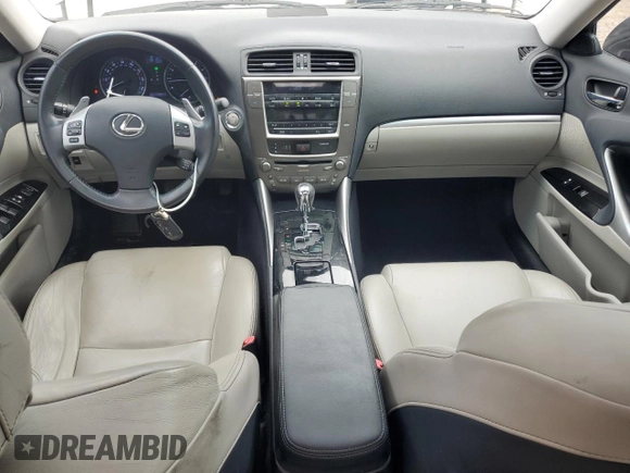 2012 Lexus IS 250 with VIN JTHBF5C2XC5166405, listed as a Copart auction lot 58847595 with 179,947 mi miles and Salvage title. Bid and sale history available at DreamBid. Image 8.