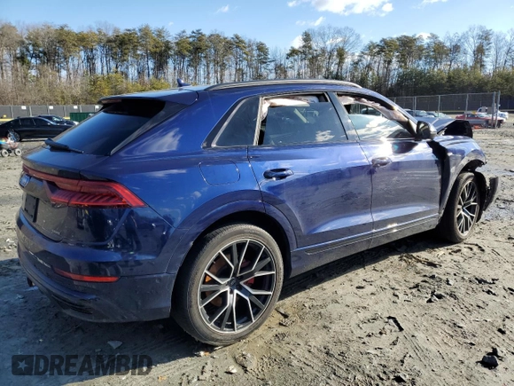 2019 Audi Q8 Premium Plus with VIN WA1EVAF10KD014743, listed as a Copart auction lot 45272965 with Not provided miles and Salvage title. Bid and sale history available at DreamBid. Image 3.